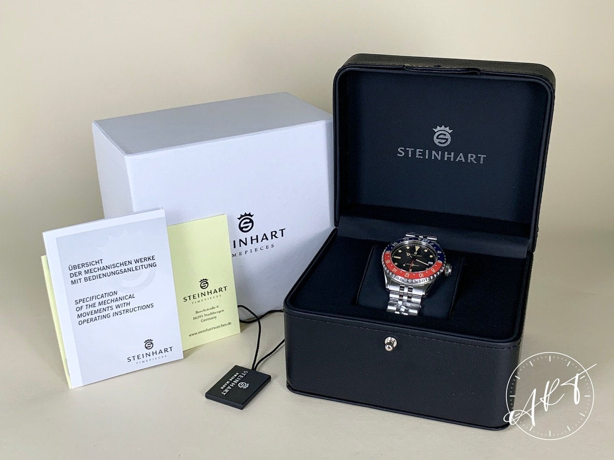 New Steinhart Ocean 39 Vintage Pepsi GMT Premium Hong Kong Limited Edition  Watch