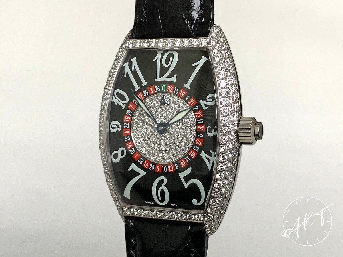 Franck Muller 18K White Gold Diamond Roulette Dial Automatic Watch