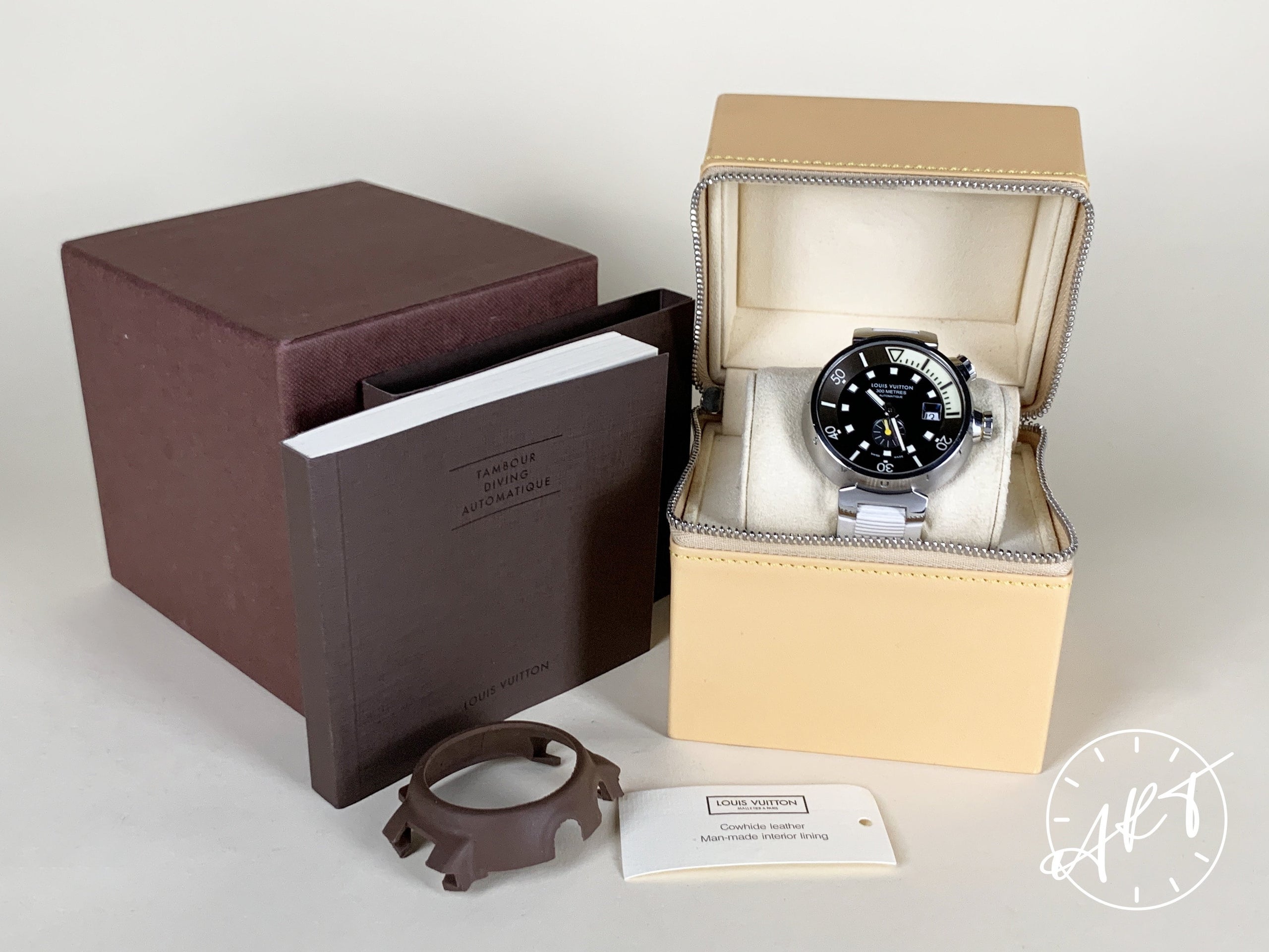 Louis Vuitton Tambour Diving Stainless Steel Watch Q1031 w/ Box